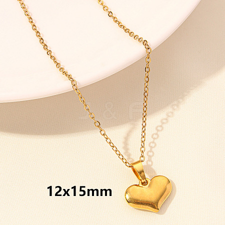 Stainless Steel Heart-Shaped Necklace Jewelry Luxury DIY Accessories PVD Vacuum Plating ZC7092-10-1