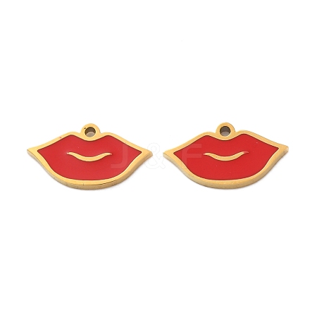 Ion Plating(IP) 304 Stainless Steel Enamel Charms X-STAS-M102-60G-1