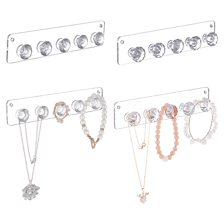 Wall Mounted Acrylic Necklace Holder AJEW-GA0007-50A-1