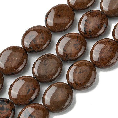 Natural Mahogany Obsidian Beads Strands G-K365-B09-02-1