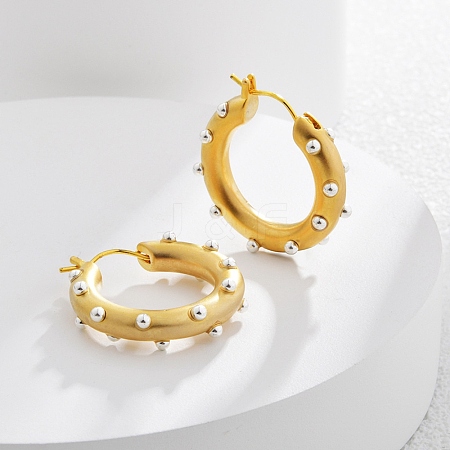 Brass Ring Hoop Earrings EJEW-Q391-22G-1