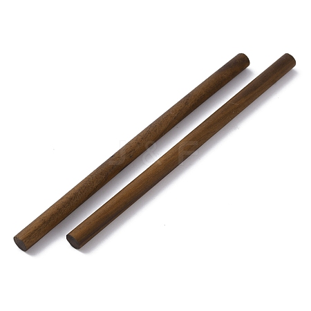 Waxed Round Wooden Sticks WOOD-WH0029-35A-1