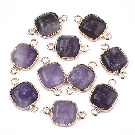 Natural Amethyst Links connectors G-S344-69G-1