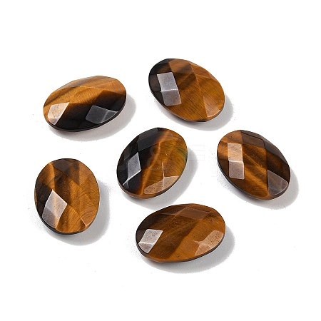 Natural Tiger Eye Cabochons G-O175-15D-01-1