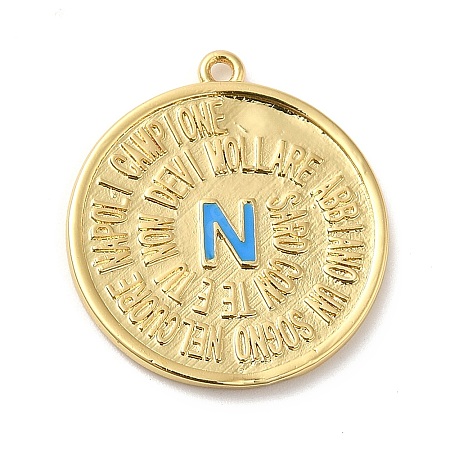 Rack Plating Brass Enamel Pendant KK-Q772-18G-1