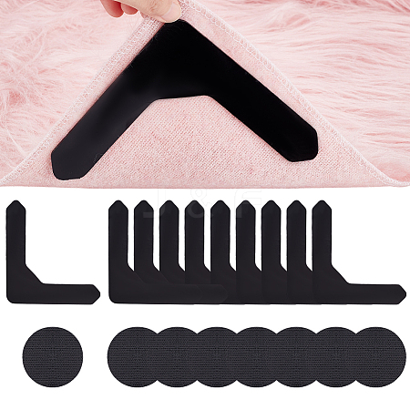 AHADEMAKER 10Pcs Double Sided Self Adhesive Hook and Loop Tapes FIND-GA0005-63-1