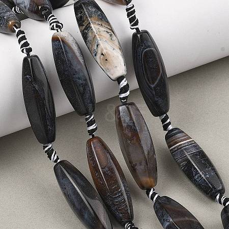 Natural Fire Crackle Agate Beads Strands GG-T001-01B-1