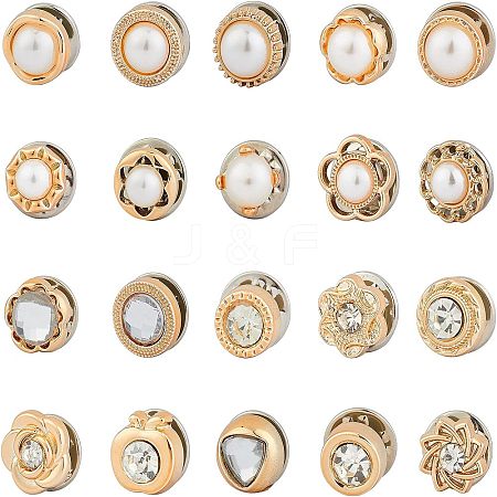 40Pcs 20 Styles Plastic Safety Brooches JEWB-NB0001-10-1