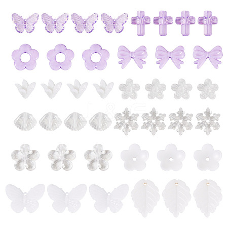 100G Transparent & Opaque Acrylic Beads TACR-TA0001-57A-1