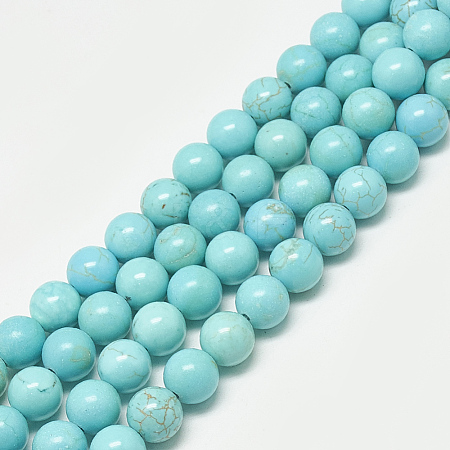 Synthetic Turquoise Beads Strands G-S300-109-10mm-1