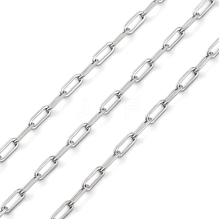 304 Stainless Steel Paperclip Chains CHS-M009-04P-01-1