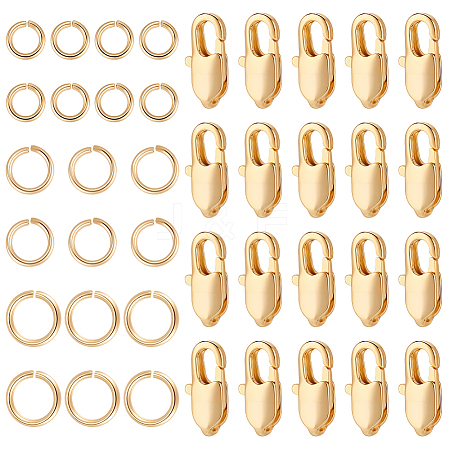 Brass Lobster Claw Clasps KK-BBC0023-50B-1