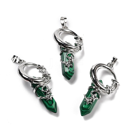 Synthetic Malachite Pointed Pendants G-I0322-03P-01-1
