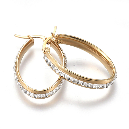 201 Stainless Steel Hoop Earrings LS-EJEW-A055-11G-1
