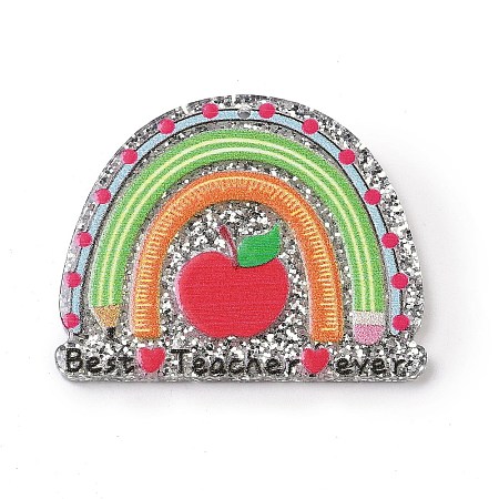 Teachers' Day Printed Opaque Acrylic Pendants FIND-D283-10H-1