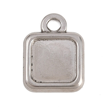 304 Stainless Steel Pendant Cabochon Settings STAS-D264-08A-P-1