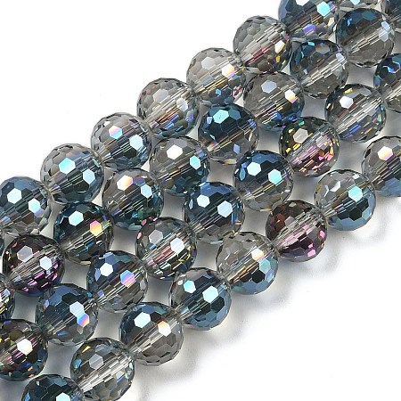 Transparent Electroplate Glass Beads Strands EGLA-N002-31-H12-1