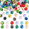120Pcs 12 Colors Electroplate Glass Links Connectors EGLA-YW0005-65-1