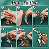 2Pcs Brass Heavy Duty Keychains with 4Pcs Snap Clasps FIND-PH0020-96-4