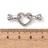 Brass Micro Pave Clear Cubic Zirconia Fold Over Clasps KK-D259-02A-P-3