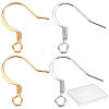 CREATCABIN 200Pcs 2 Colors Brass Earring Hooks KK-CN0001-77-1
