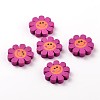 Lovely Flower Natural Wood Beads WOOD-23D-4-2