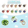 24Pcs 12 Colors Ion Plating(IP) Rose Gold Plated 304 Stainless Steel Rhinestone Pendants STAS-UN0050-52-5