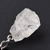 Natural Quartz Crystal Keychain G-E155-04P-01-3