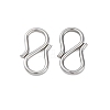 Non-Tarnish 304 Stainless Steel S-Hook Clasps STAS-R157-02P-1