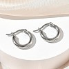 304 Stainless Steel Hoop Earrings for Women EJEW-A159-01P-2