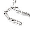 304 Stainless Steel Cable & Paperclip Chain Bracelets Multi-layered Bracelets for Women BJEW-JB12331-02-4