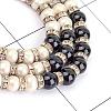Pearl Beaded Three Tiered Necklaces NJEW-Q292-01-4