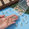 30Pcs 3 Styles Natural Cultured Freshwater Pearl & 201 Stainless Steel Moon Pendants PALLOY-TAC0317-6