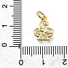 Brass Micro Pave Cubic Zirconia Pendants KK-K400-46G-3