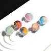 30Pcs Gradient Color & UV Plating Rainbow Iridescent Opaque Resin Beads PW-WG1BD98-13-1