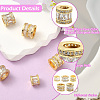 5Pcs 5 Styles Brass Micro Pave Cubic Zirconia European Beads KK-CJ0005-77-3