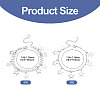 2Pcs 304 Stainless Steel Star Charm Bracelets BJEW-TADJ00003-2