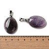 Natural Amethyst Pendants G-Z055-03P-11-3