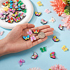 44pcs 11 styles Opaque & Transparent Resin Pendants RESI-TA0001-82-6