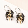 316 Surgical Stainless Wing Hoop Earrings EJEW-C160-12AS-02-5