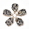 Natural Dalmatian Jasper Pendants G-N326-41H-1