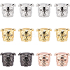 BENECREAT 12Pcs 4 Colors Brass Micro Pave Cubic Zirconia Puppy Beads ZIRC-BC0001-14-7