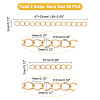 100Pcs 2 Style 304 Stainless Steel Curb Chain Extender STAS-UN0038-14G-3