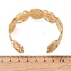 304 Stainless Steel Hollow Rose Flower Open Cuff Bangles for Women SA-CBABC9E-01G-3