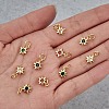 16Pcs 8 Colors Brass Micro Pave Cubic Zirconia Pendants KK-SZ0003-92-3