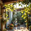2Pcs Glass Butterfly & Cone Hanging Suncatchers HJEW-TADJ0021-7