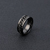 304 Stainless Steel Rotatable Chain Finger Rings for Men FS-WG60CA3-36-1