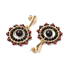 Natural Red Jasper & Black Onyx Stud Earrings EJEW-MZ00281-02-4