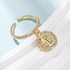 Brass Micro Pave Cubic Zirconia Cuff Rings for Women RJEW-K264-08G-2