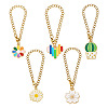 5Pcs 5 Styles Alloy Enamel Wine Glass Charms HJEW-TA0001-15-2